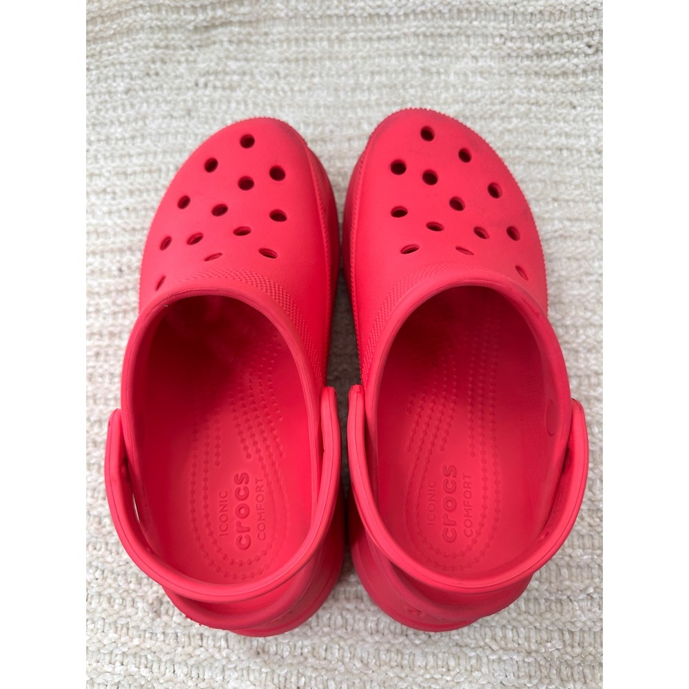 Crocs Classic Crush Clog Platform Sandals Women Size 9 Dragon Fruit Pink Comfort - Picture 5 of 12